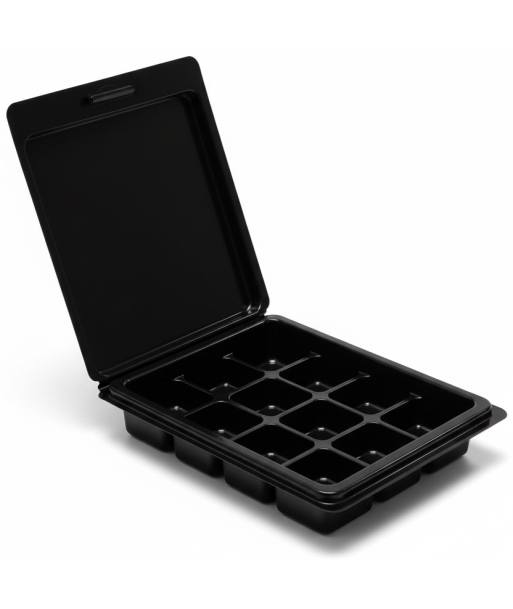 Clamshell Carré noir