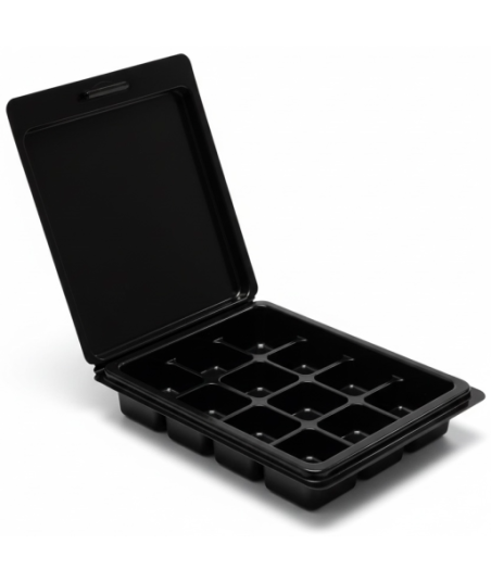 Clamshell Carré noir