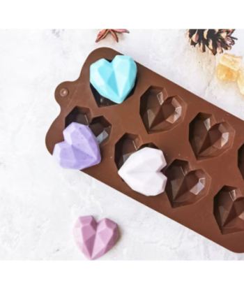 Moule en silicone - Coeur hexagone