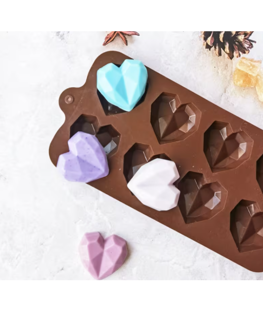 Moule en silicone - Coeur hexagone