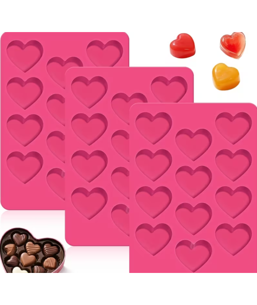 Moule en silicone - Coeur rectangle